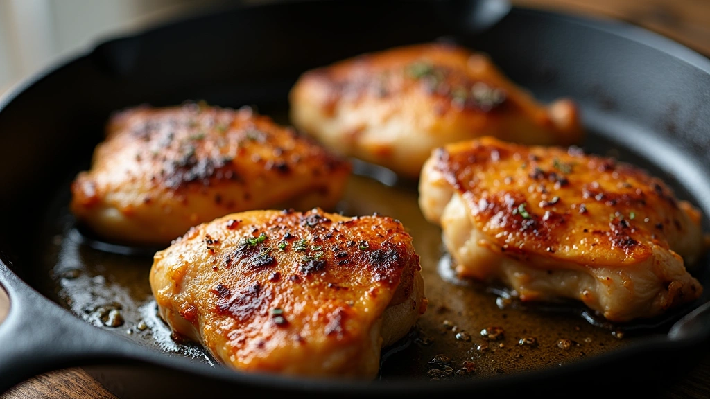 Easy Chicken Thigh Recipes, Moist & Tender - Step 4: Sear the Chicken Thighs