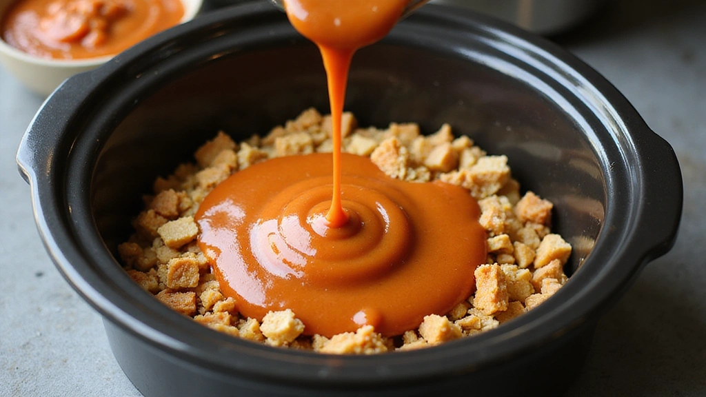 Fall-Apart Crock Pot Cube Steak Recipes, Tender & Flavorful - Step 5: Pour the Sauce Over the Ingredients