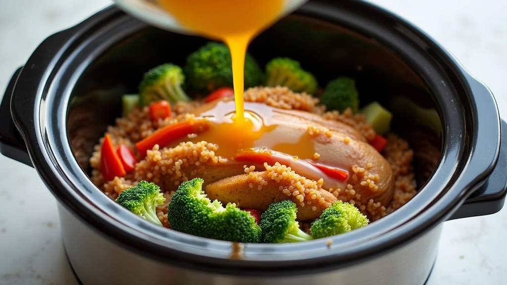 High Protein Crockpot Recipes, Muscle-Building & Easy - Step 4: Layer the Ingredients