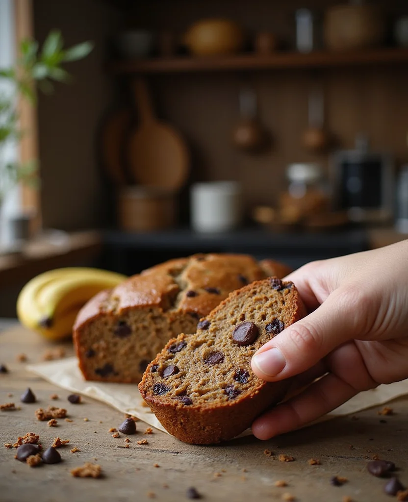 Chocolate Chip Banana Bread Recipe: Moist & Easy to Make - Step 8: Pour Batter into Pan 1