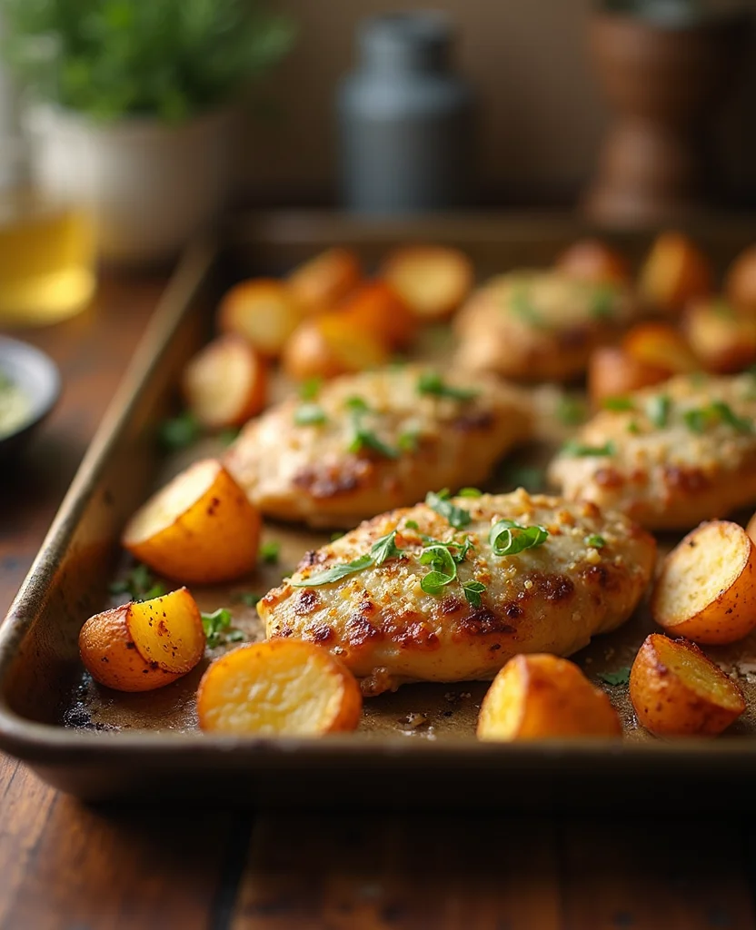 Garlic Parmesan Chicken and Potatoes: One-Pan Dinner - Step 6: Roast in Oven 1