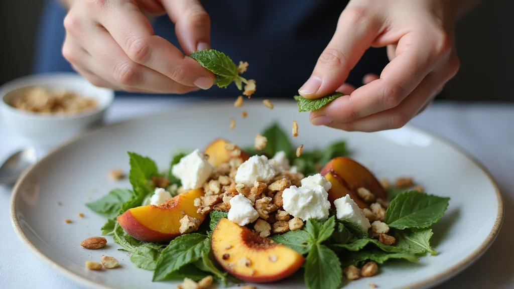 How to Make the Ultimate Grilled Peach Salad for Summer BBQs - Step 7: Add Toppings
