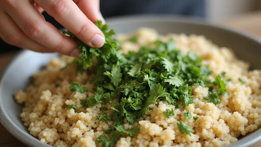 Mediterranean Couscous Salad: Healthy, Colorful, and Delicious - Step 6: Incorporate Herbs