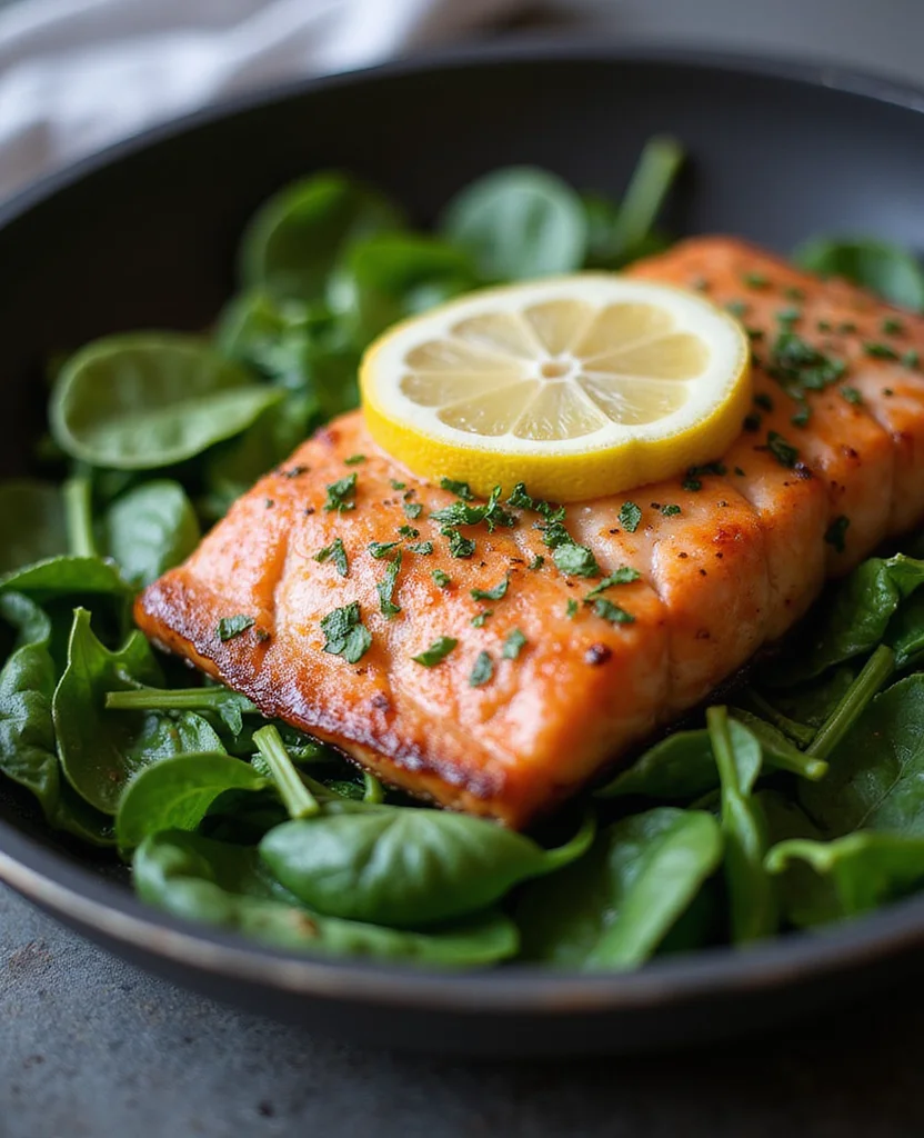 Salmon on Spinach Recipe: Healthy & Restaurant-Worthy - Step 2: Season the Salmon 1