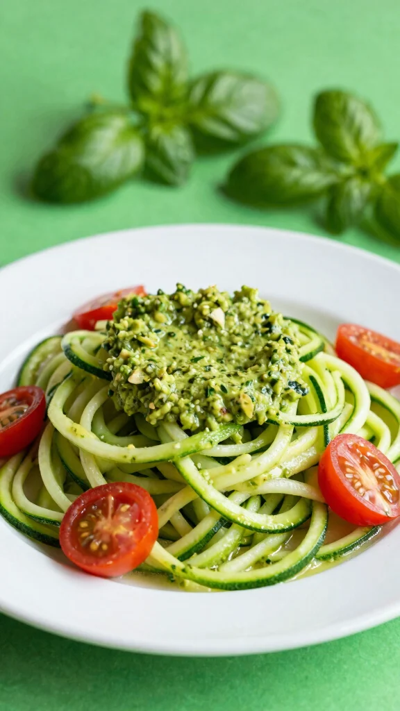 15 Dinner Recipes Healthy Enough for Clean Eating - 2. Zucchini Noodles with Avocado Pesto 1