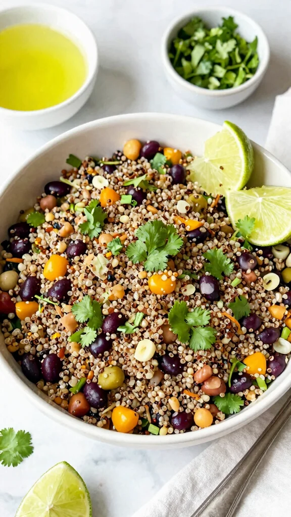 15 Easy Dinner Recipes Healthy Cheap & Budget-Friendly - 10. Quinoa and Black Bean Salad 1
