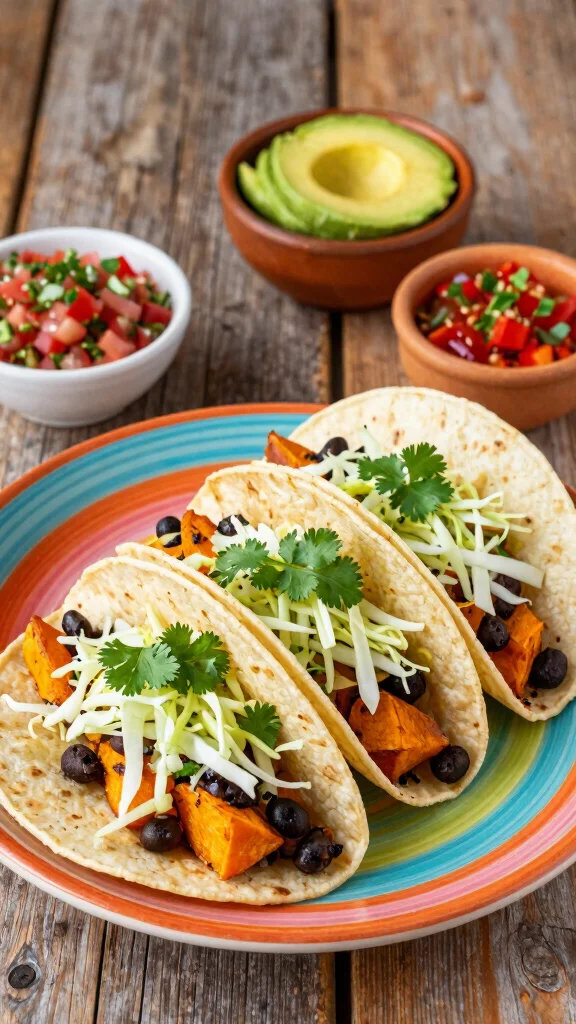 15 Easy Dinner Recipes Healthy Cheap & Budget-Friendly - 15. Sweet Potato and Black Bean Tacos 1