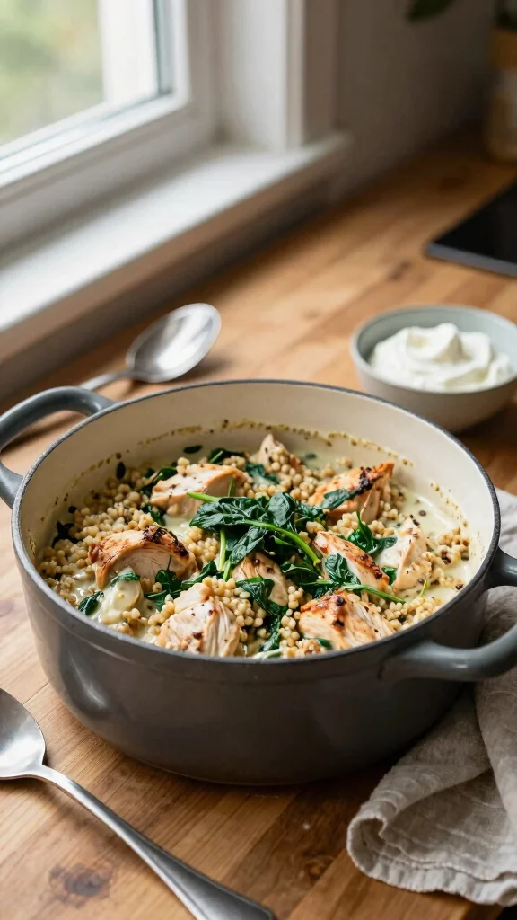 15 Easy Dinner Recipes Healthy Cheap & Budget-Friendly - 2. Creamy Chicken and Quinoa 1