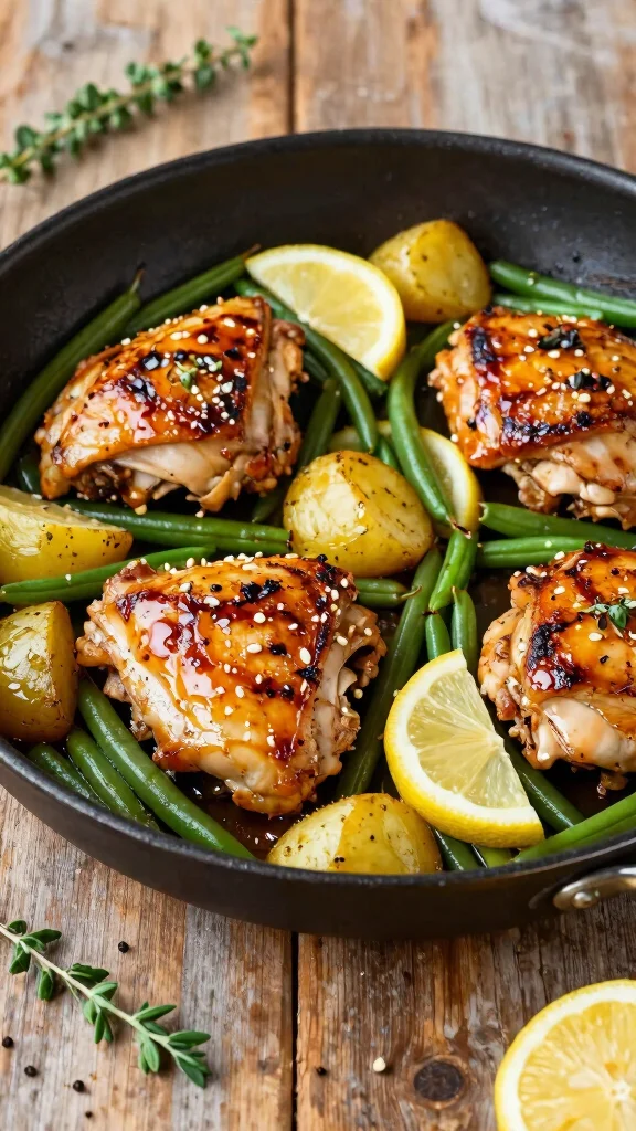 15 Healthy Dinner Recipes Easy Quick Simple - 1. One-Pan Lemon Garlic Chicken 1
