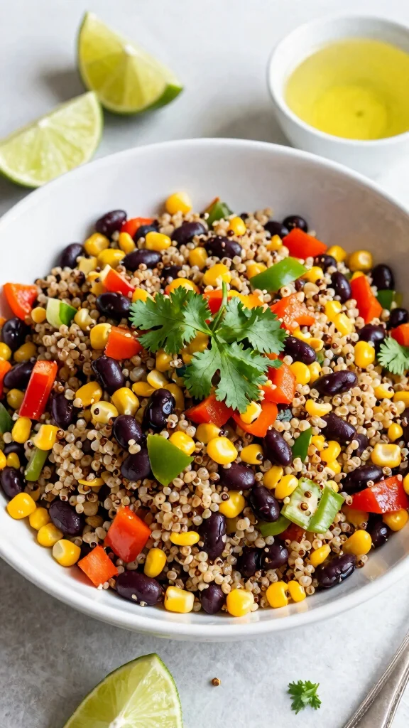 15 Healthy Dinner Recipes Easy Quick Simple - 3. Quinoa and Black Bean Salad 1