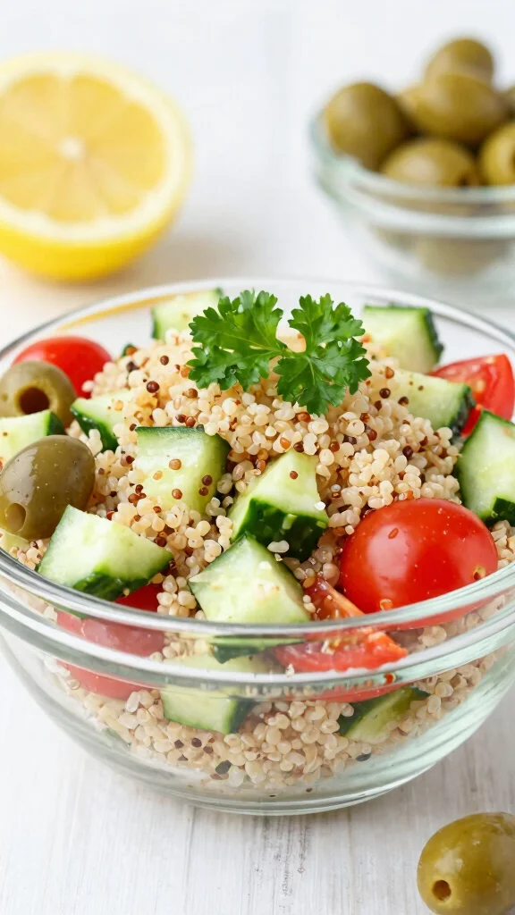 15 Healthy Dinner Recipes Vegetarian & Flavorful - 5. Mediterranean Quinoa Salad 1