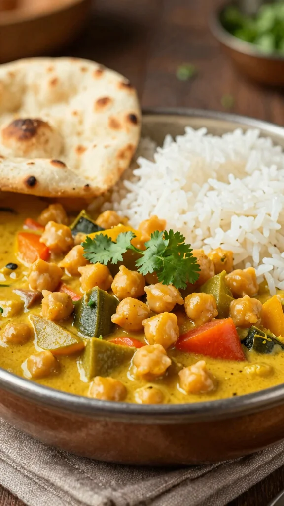 15 Healthy Dinner Recipes Vegetarian & Flavorful - 7. Vegetable Curry with Chickpeas 1