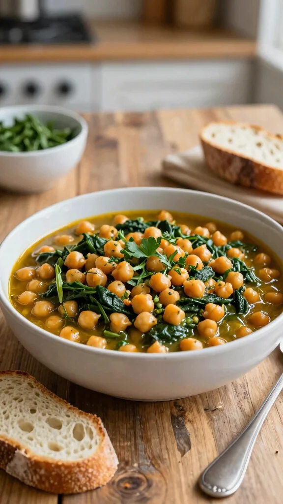 15 Healthy Fall Recipes Dinner Ideas for Cozy Nights - 14. Savory Chickpea and Spinach Stew 1