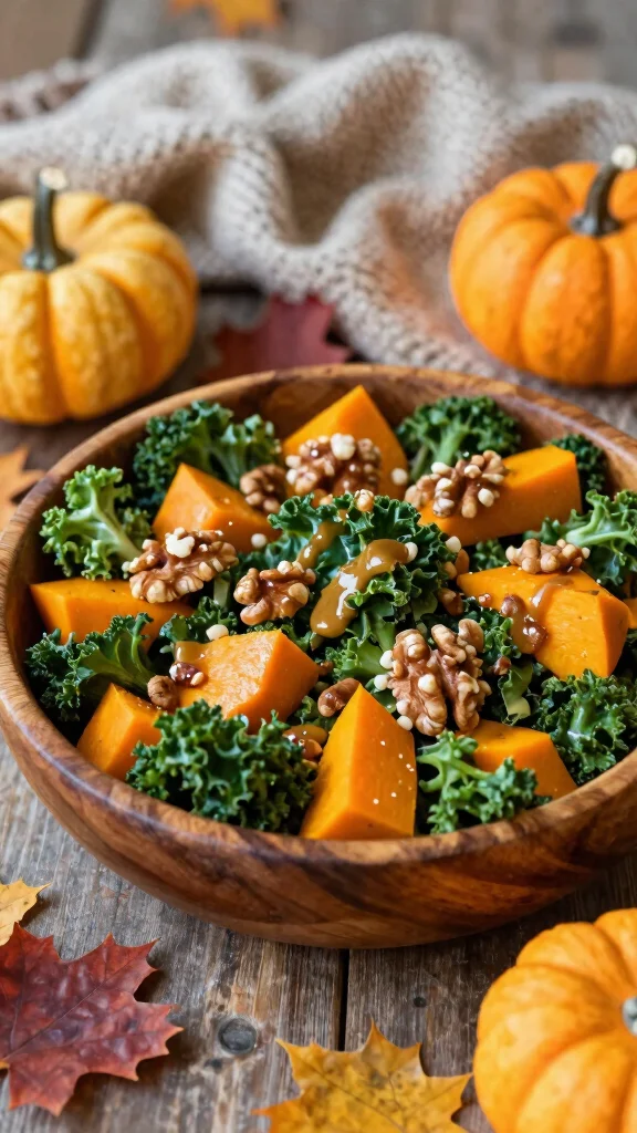 15 Healthy Fall Recipes Dinner Ideas for Cozy Nights - 6. Butternut Squash and Kale Salad 1