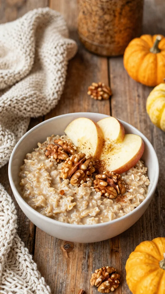 15 Healthy Fall Recipes Dinner Ideas for Cozy Nights - 7. Spiced Apple and Walnut Oatmeal 1
