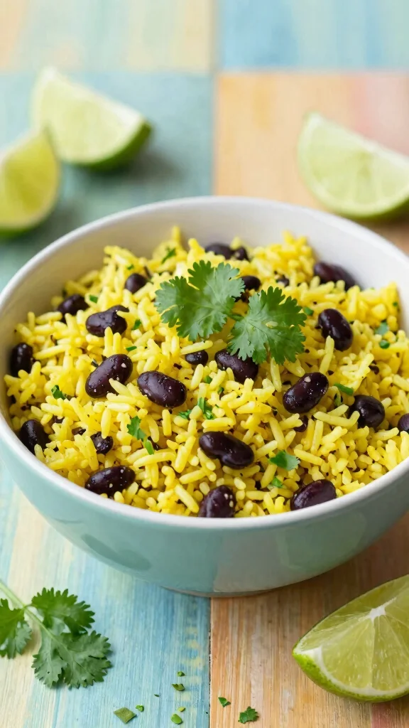 15 Healthy Fast Dinner Recipes When You're Short on Time - 13. Cilantro Lime Rice with Black Beans 1