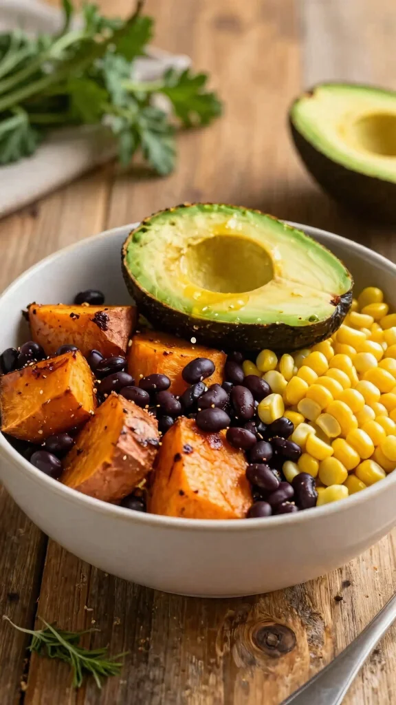 15 Healthy Fast Dinner Recipes When You're Short on Time - 6. Sweet Potato and Black Bean Bowl 1