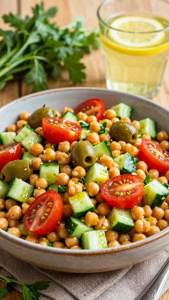 15 Healthy Fast Dinner Recipes When You're Short on Time - 9. Mediterranean Chickpea Salad 1