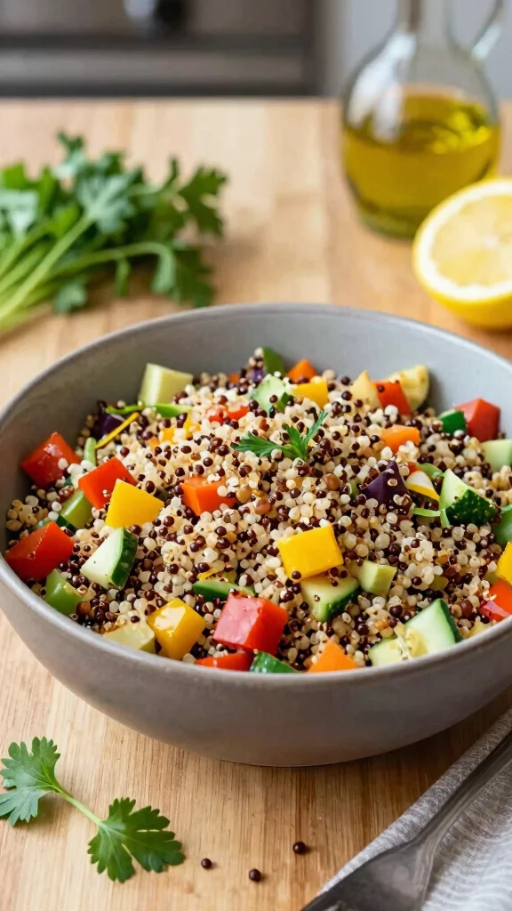 15 Healthy Food Lunch Ideas for Balanced Meals - 1. Rainbow Quinoa Salad 1