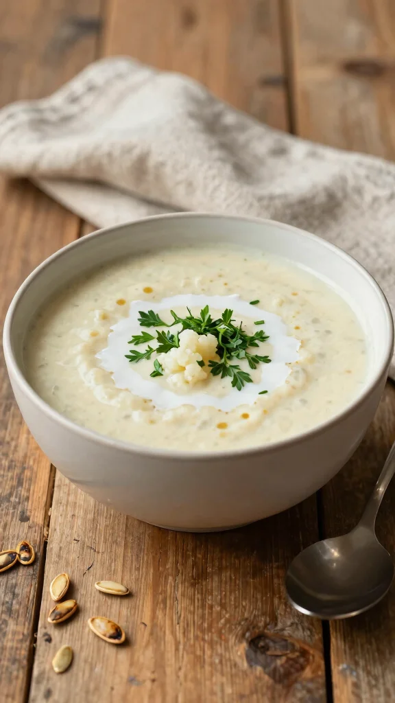 15 Healthy Light Dinner Recipes for Clean Eating - 4. Creamy Cauliflower Soup 1