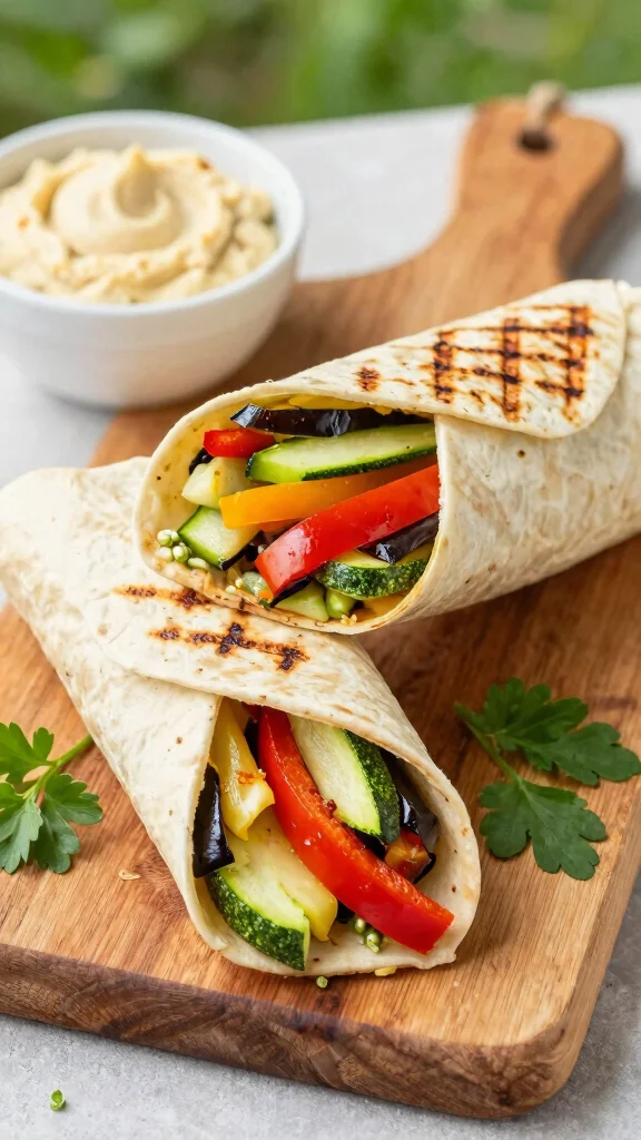 15 Healthy Light Dinner Recipes for Clean Eating - 5. Grilled Vegetable Wraps 1