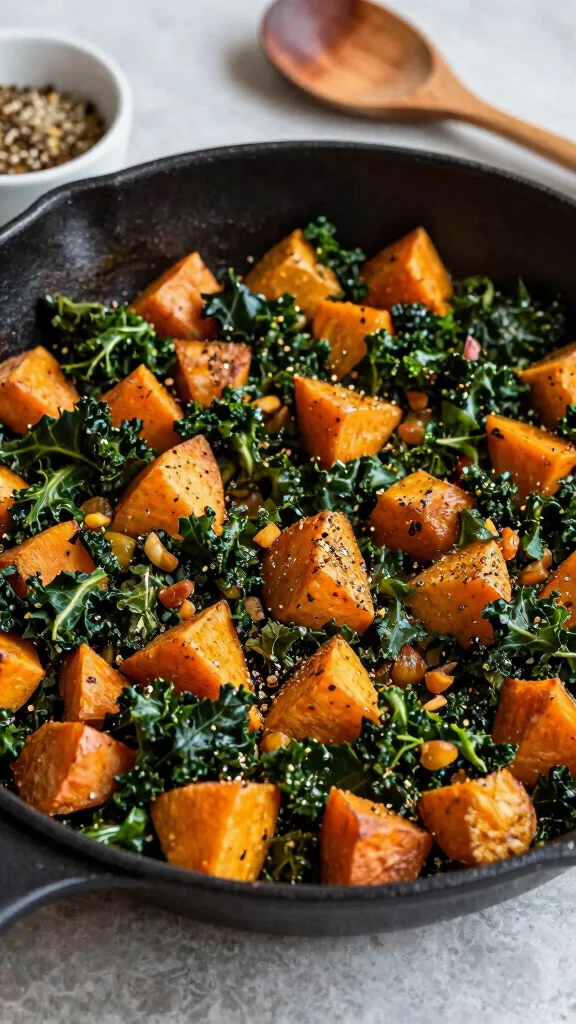 15 Healthy Light Dinner Recipes for Clean Eating - 8. Sweet Potato and Kale Hash 1
