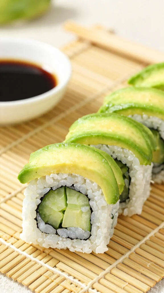 15 Healthy Light Dinner Recipes for Clean Eating - 9. Cucumber and Avocado Sushi Rolls 1