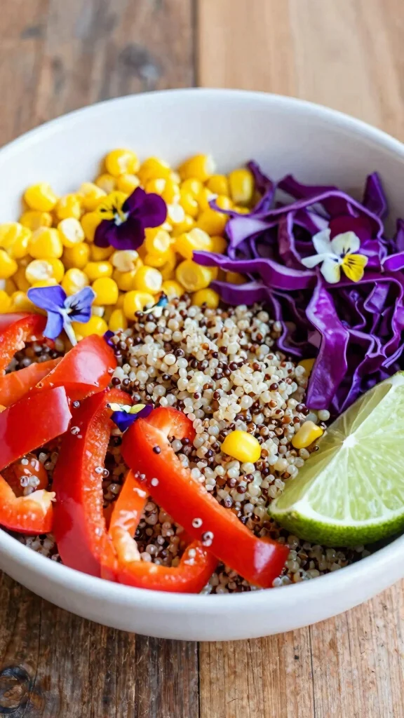 15 Healthy Lunch Aesthetic Ideas for Instagram-Worthy Meals - 1. Rainbow Quinoa Salad Bowl 1