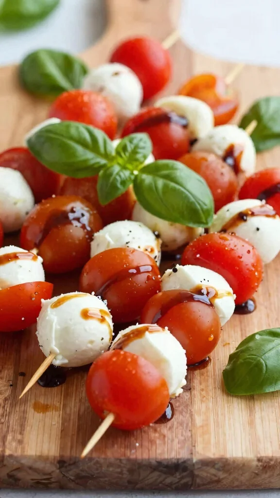 15 Healthy Lunch Aesthetic Ideas for Instagram-Worthy Meals - 14. Caprese Salad Skewers 1