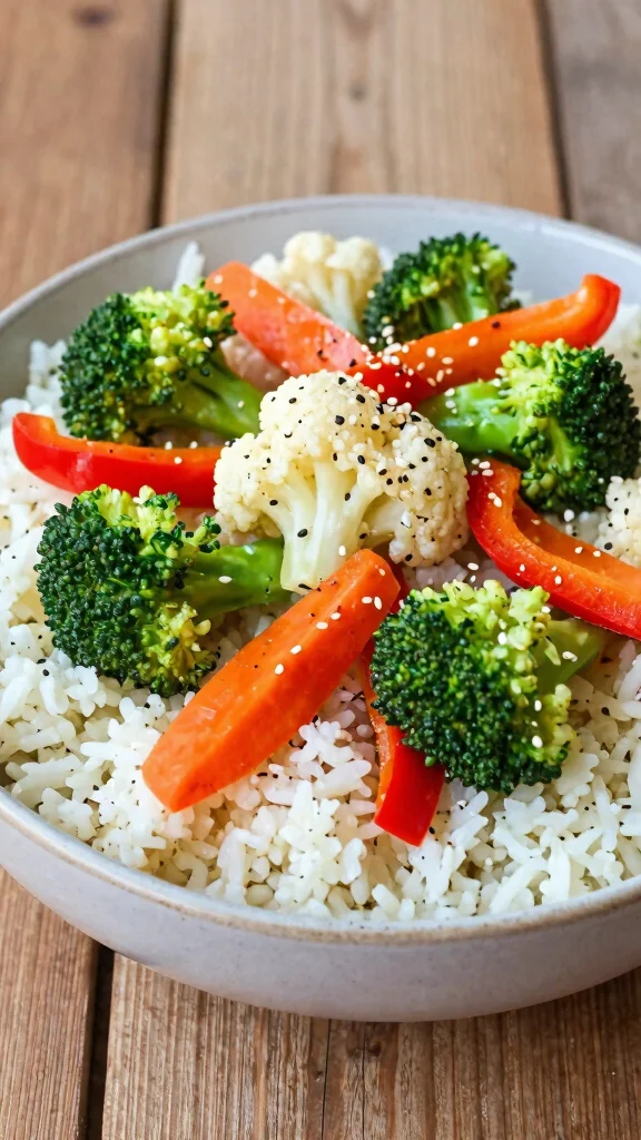 15 Healthy Lunch Aesthetic Ideas for Instagram-Worthy Meals - 8. Cauliflower Rice Stir-Fry 1