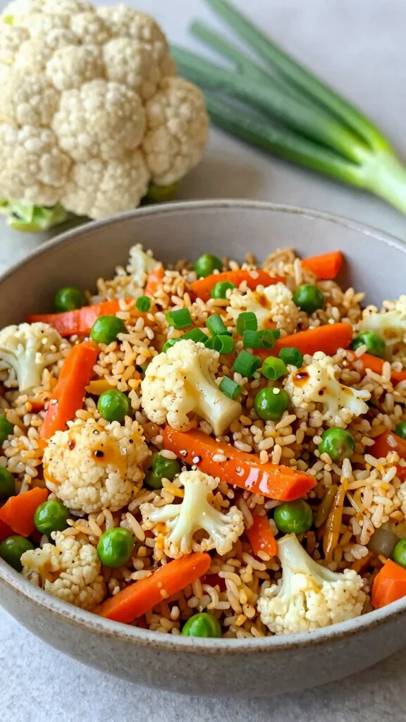 15 Healthy Lunch Ideas for Calorie Deficit & Weight Loss - 10. Cauliflower Fried Rice 1