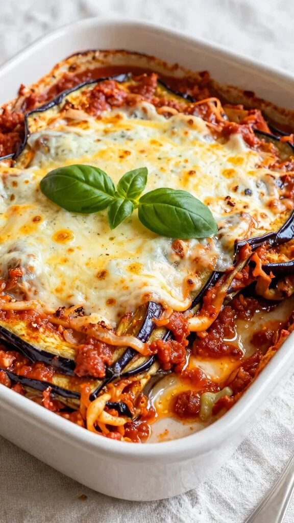 15 Healthy Lunch Ideas for Calorie Deficit & Weight Loss - 14. Baked Eggplant Parmesan 1