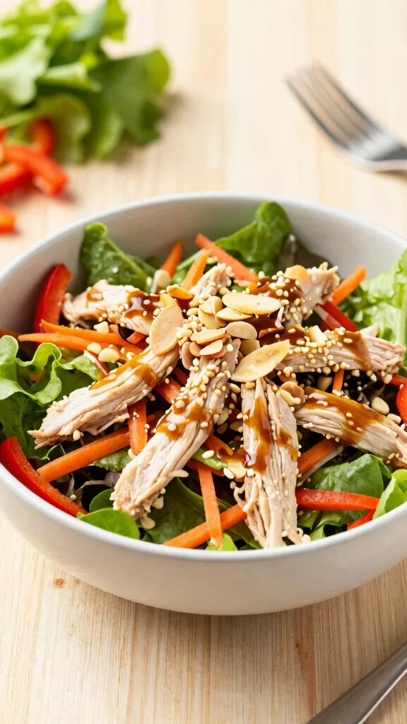 15 Healthy Lunch Ideas for Calorie Deficit & Weight Loss - 8. Asian Chicken Salad 1