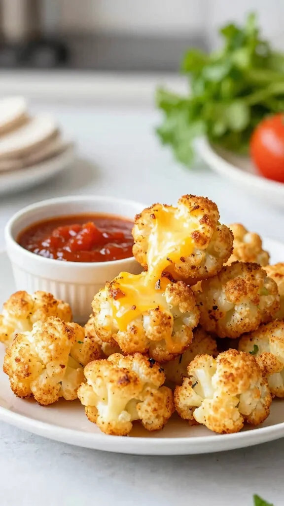 15 Healthy Lunch Ideas for Kids (Fun & Nutritious) - 10. Cheesy Cauliflower Bites 1