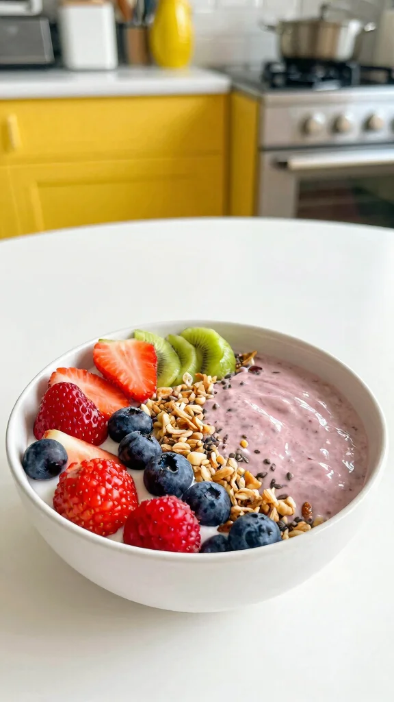 15 Healthy Lunch Ideas for Kids (Fun & Nutritious) - 14. Berry Smoothie Bowls 1