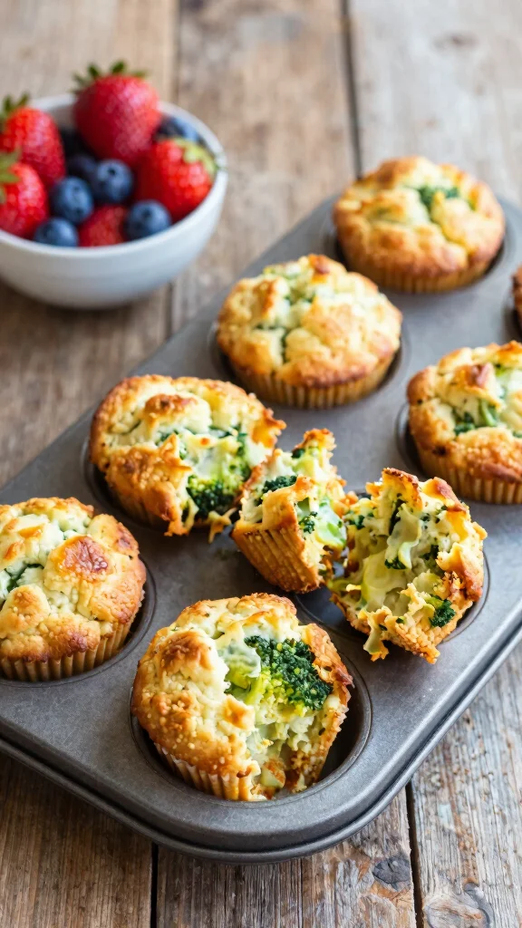 15 Healthy Lunch Ideas for School Kids Will Love - 2. Cheesy Quinoa and Broccoli Muffins 1