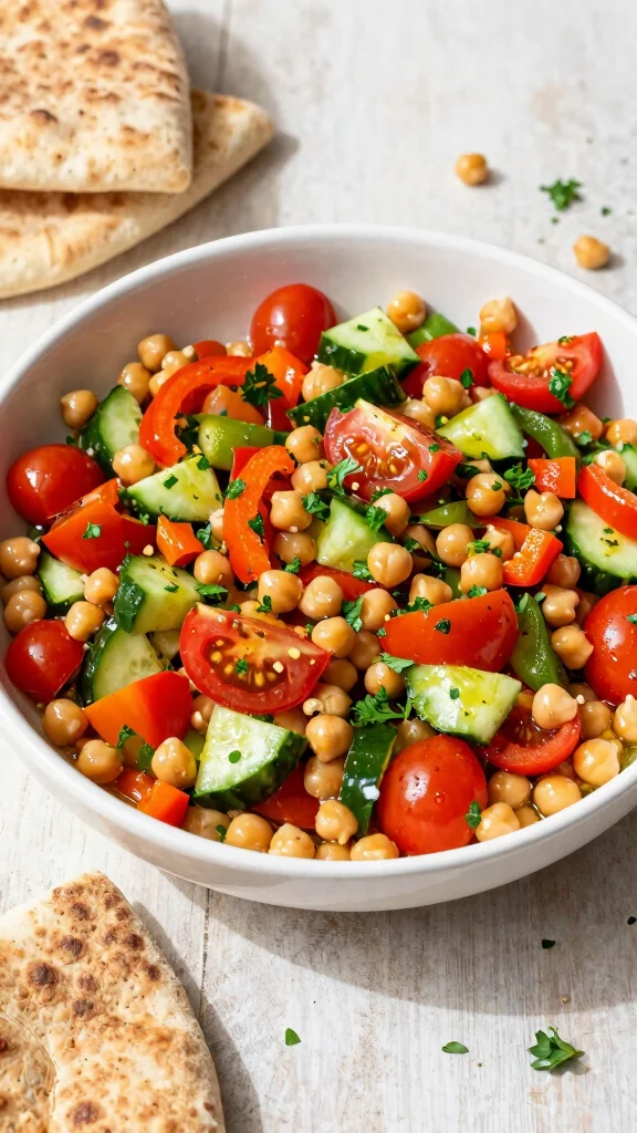 15 Healthy Lunch Ideas for School Kids Will Love - 3. Mediterranean Chickpea Salad 1