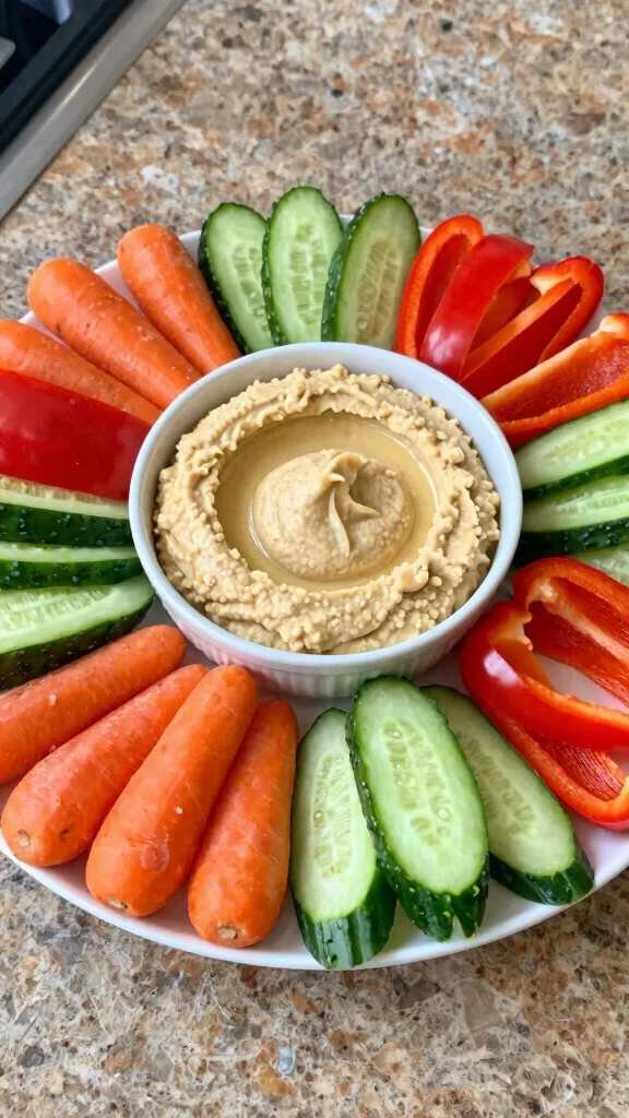 15 Healthy Lunch Ideas for School Kids Will Love - 6. Hummus and Veggie Dippers 1