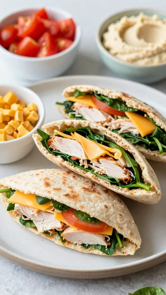 15 Healthy Lunch Ideas for School Kids Will Love - 7. Whole Wheat Pita Pockets 1