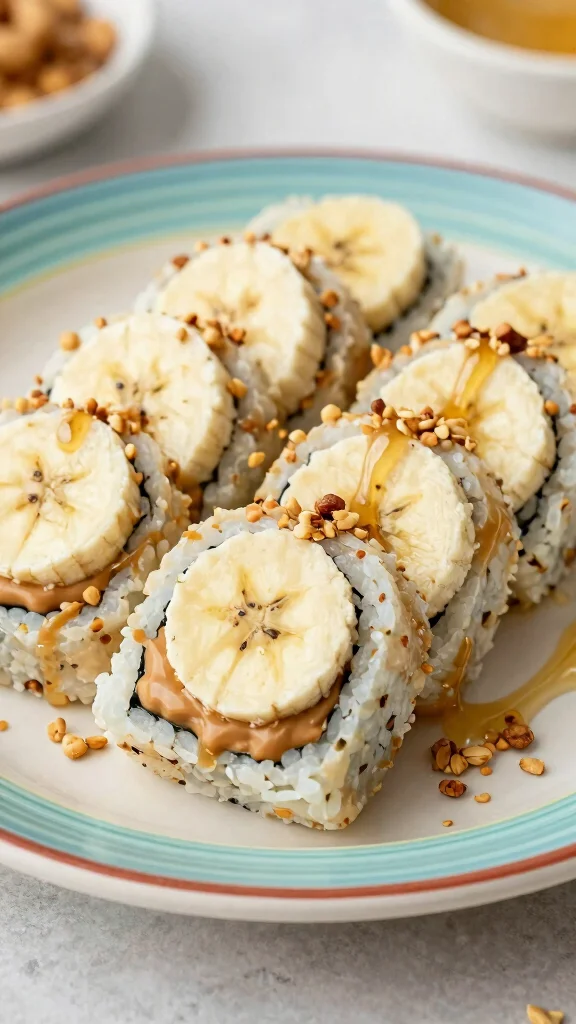 15 Healthy Lunch Ideas for School Kids Will Love - 8. Peanut Butter and Banana Sushi 1