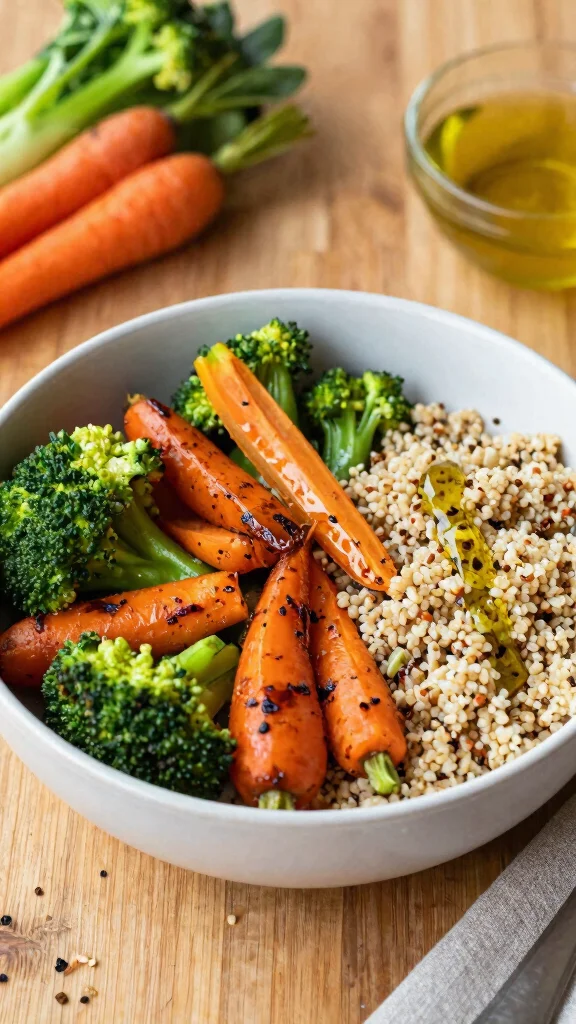 15 Healthy Lunch Meal Prep for the Week: Plant-Based Delights - 11. Roasted Veggie Grain Bowl 1