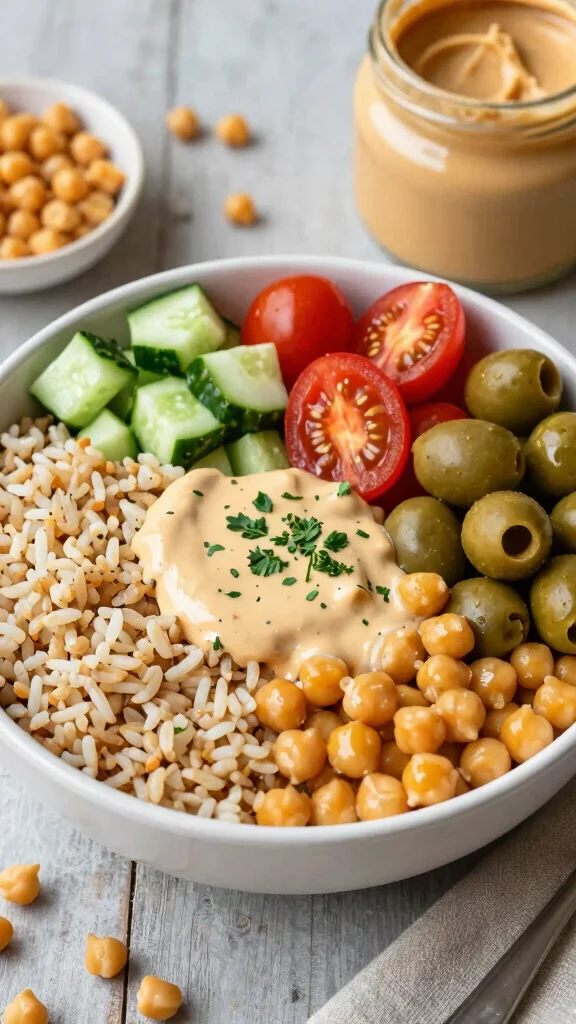 15 Healthy Lunch Meal Prep for the Week: Plant-Based Delights - 2. Mediterranean Chickpea Bowls 1