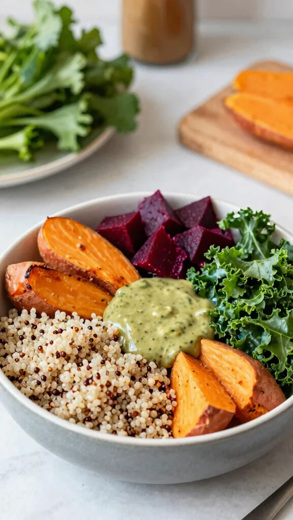15 Healthy Lunch Meal Prep for the Week: Plant-Based Delights - 5. Rainbow Veggie Buddha Bowl 1
