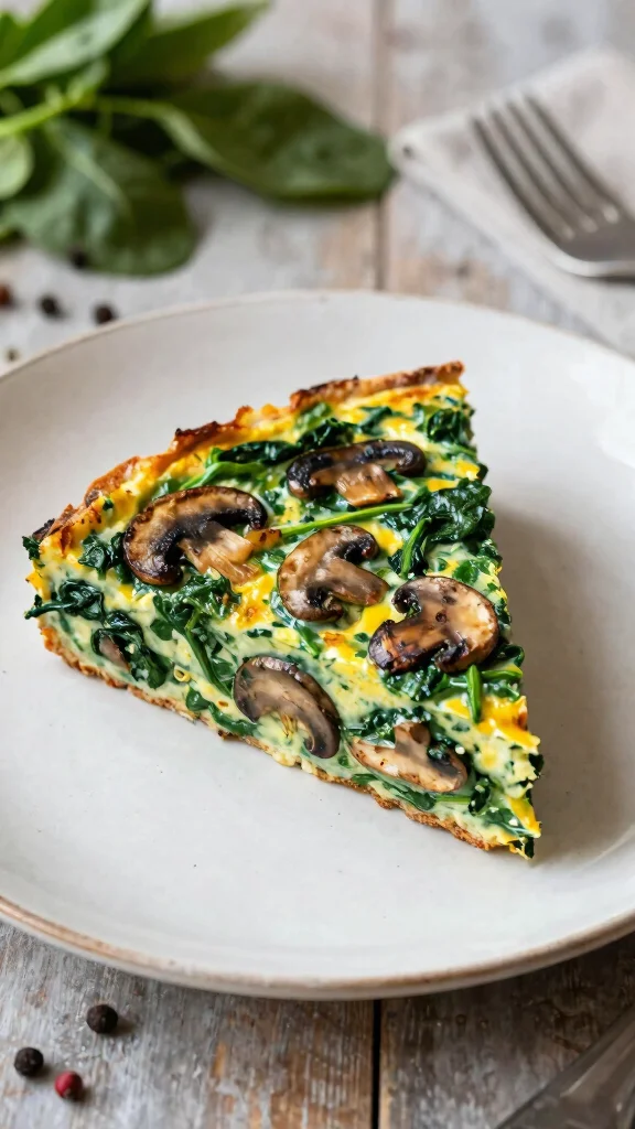 15 Healthy Lunch Meal Prep for the Week: Plant-Based Delights - 9. Spinach & Mushroom Frittata 1