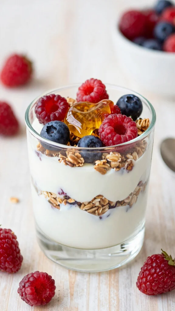 15 Healthy Lunch Snacks for Energy & Clean Eating - 7. Greek Yogurt Parfait 1