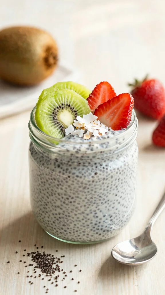 15 Healthy Lunch Snacks for Energy & Clean Eating - 8. Chia Seed Pudding 1