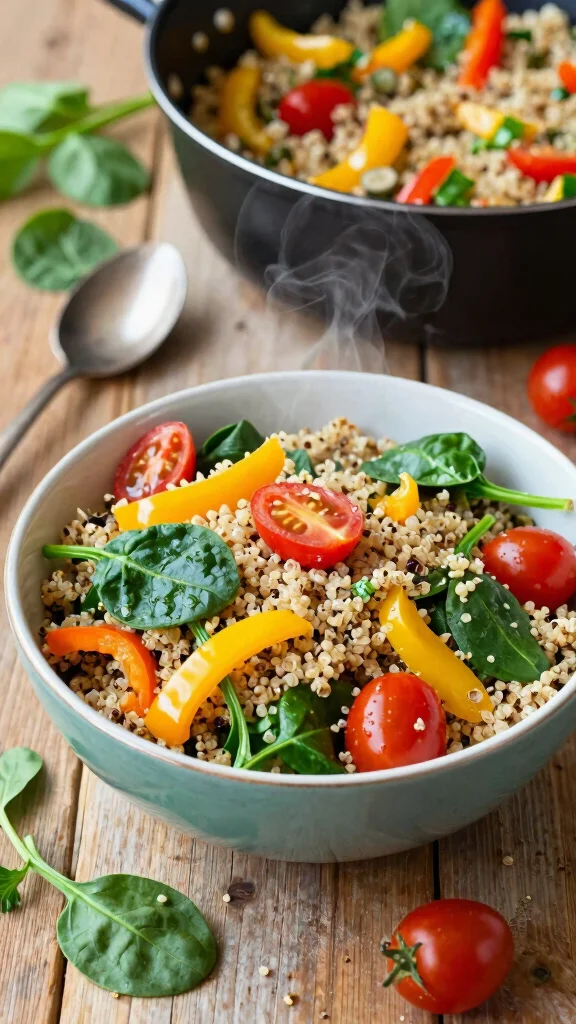 15 Healthy Recipes Dinner Ideas for Busy Nights - 1. One-Pot Vegetable Quinoa 1