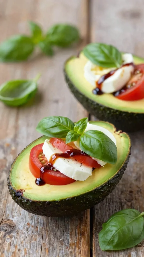 15 Healthy Recipes Dinner Ideas for Busy Nights - 11. Caprese Stuffed Avocados 1