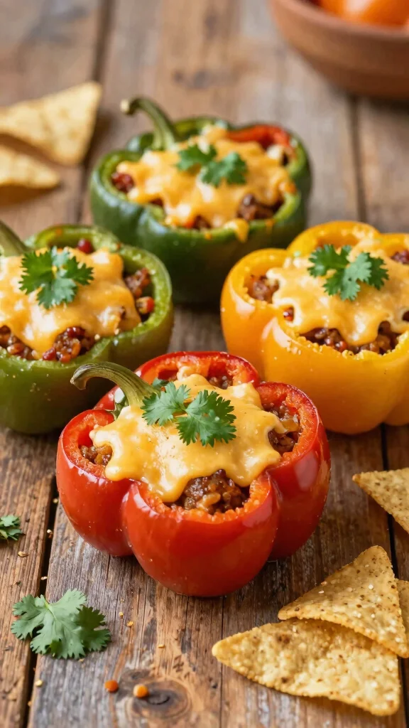 15 Healthy Recipes Dinner Ideas for Busy Nights - 12. Taco-Stuffed Bell Peppers 1