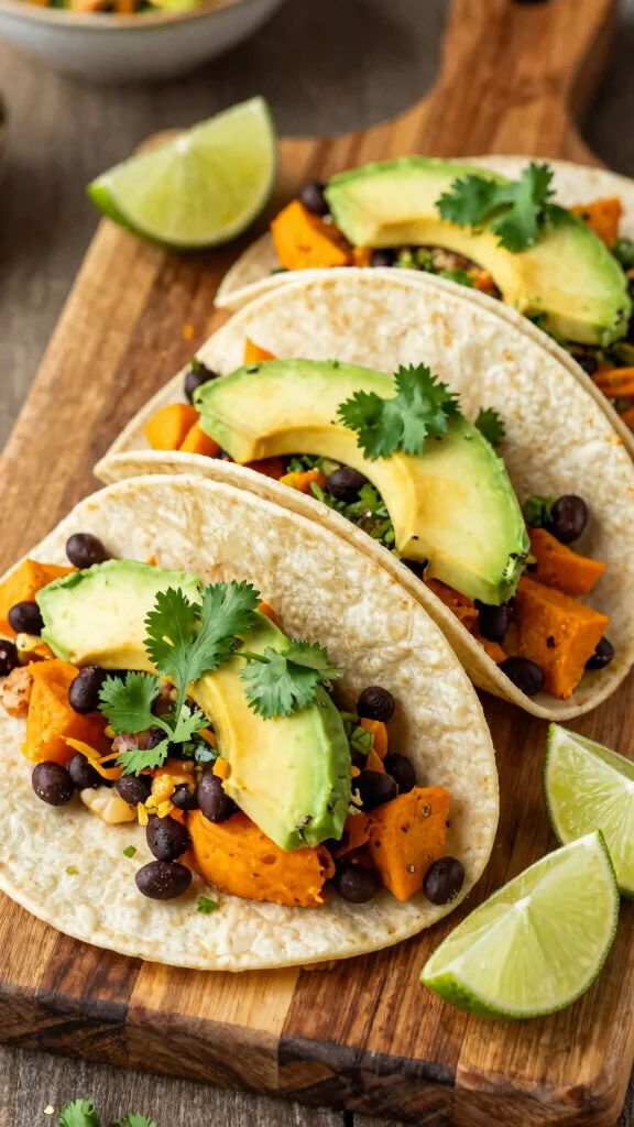 15 Healthy Recipes Dinner Ideas for Busy Nights - 14. Sweet Potato and Black Bean Tacos 1